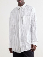 Maison Margiela - Bianchetto-Printed Satin Shirt - White