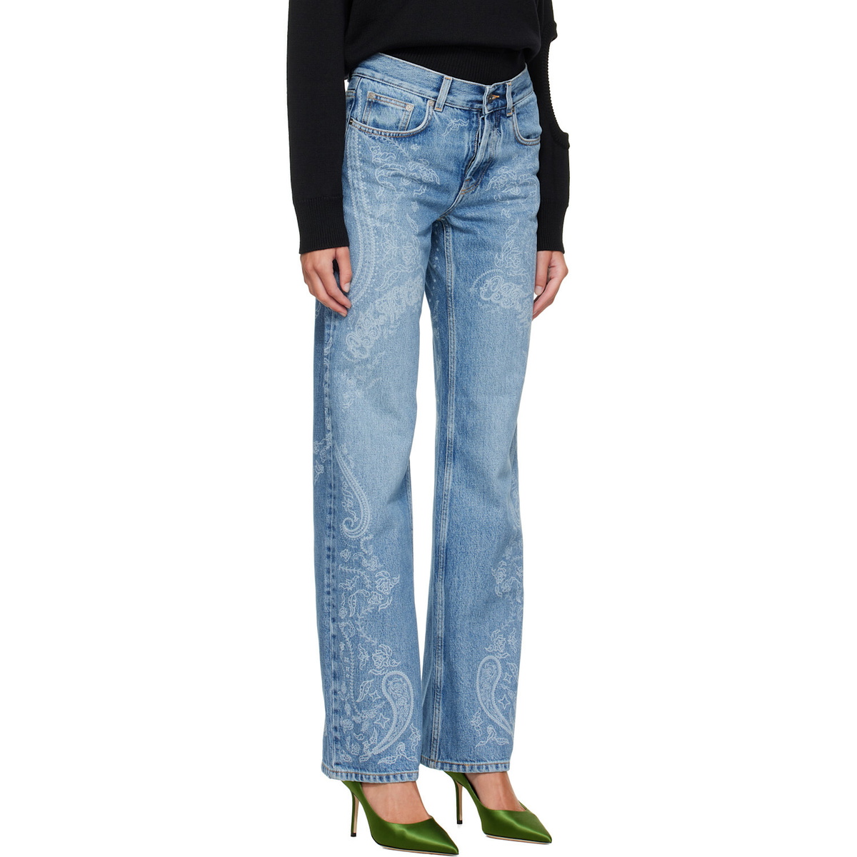 Off-White Blue Paisley Susy Jeans