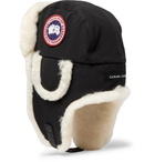 Canada Goose - Shearling-Trimmed Shell Trapper Hat - Men - Black