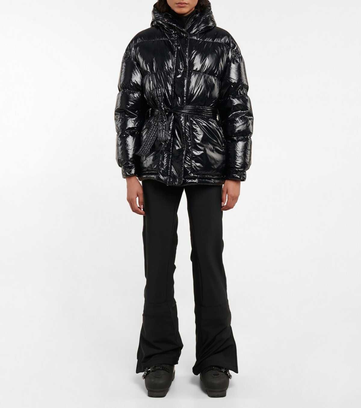 Perfect Moment Metallic belted down parka