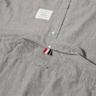 Thom Browne Men's 4 Bar Button Down Chambray Shirt in Medium Grey
