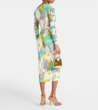 Diane von Furstenberg Hades printed ruched jersey midi dress