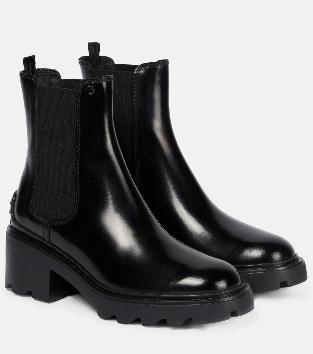 【新品 未使用】TOD’S Block Heel Chelsea Boots Tod's 80mm Leather Chelsea Boots | Black | FARFETCH