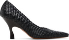Stella McCartney Black Elsa 90 Woven Heels