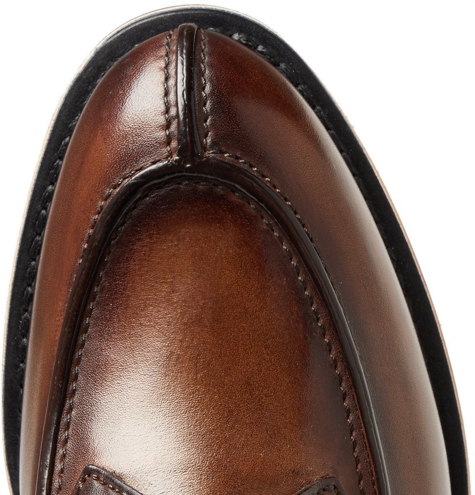 Berluti - Contrast Oslo Leather Derby Shoes - Men - Brown Berluti - Contrast Oslo Leather Derby Shoes - Men - Brown