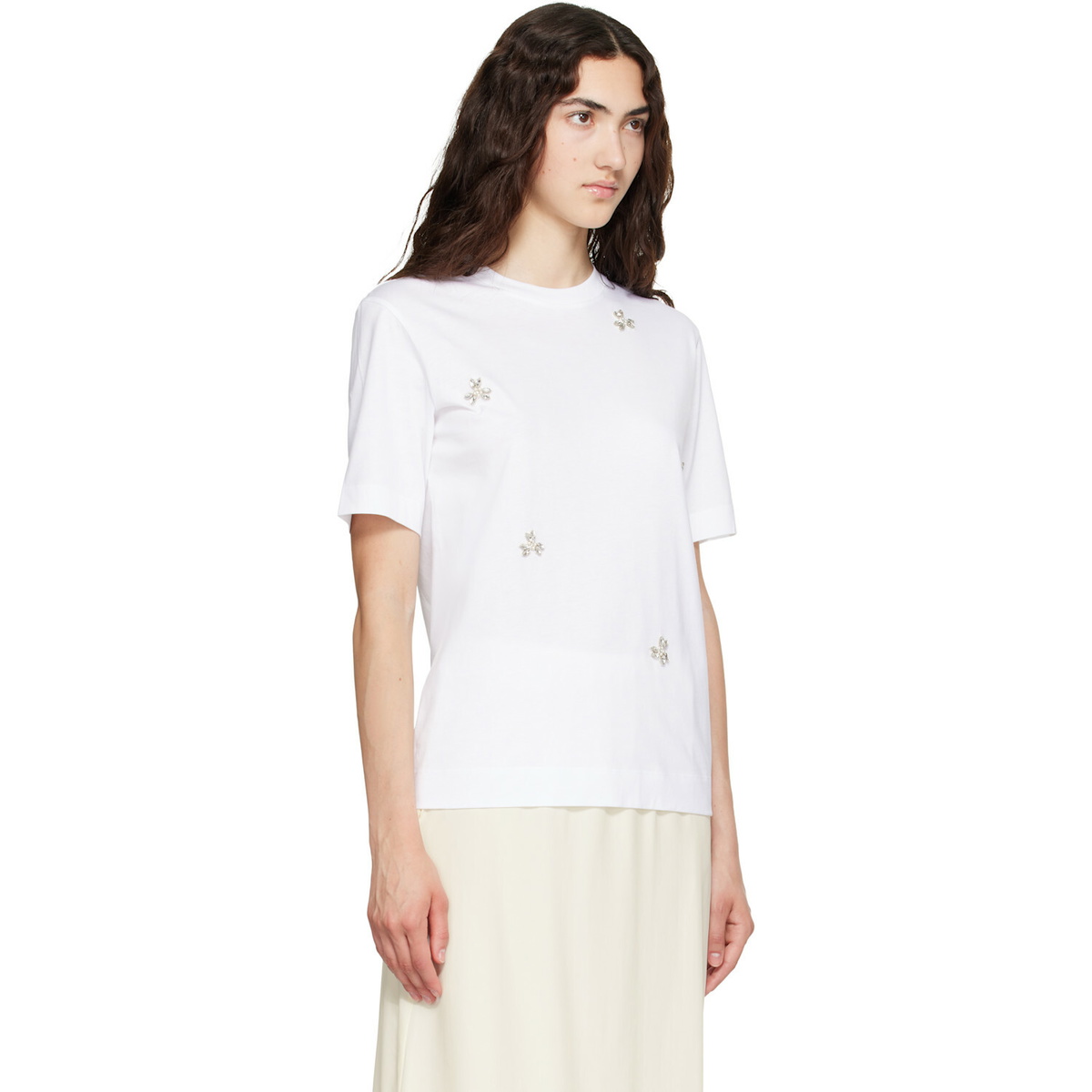 Simone Rocha White Embellished Boy T-shirt