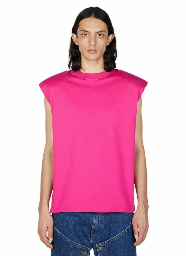 Photo: VTMNTS - Sleeveless Strong Shoulder Top in Pink