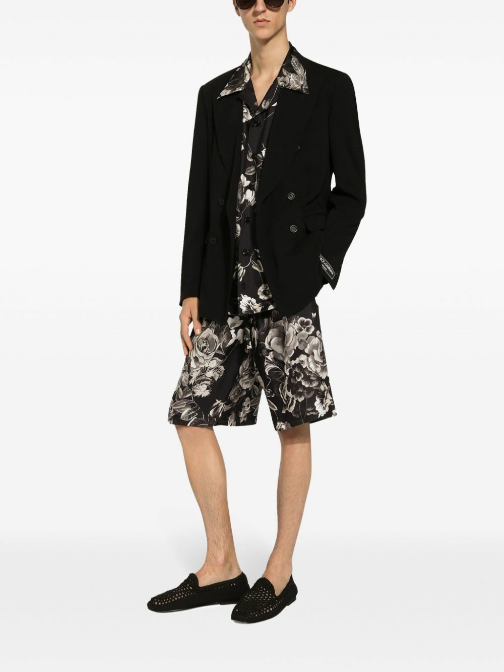 Dolce & Gabbana Gold Cotton Blend Glittered Hot Shorts