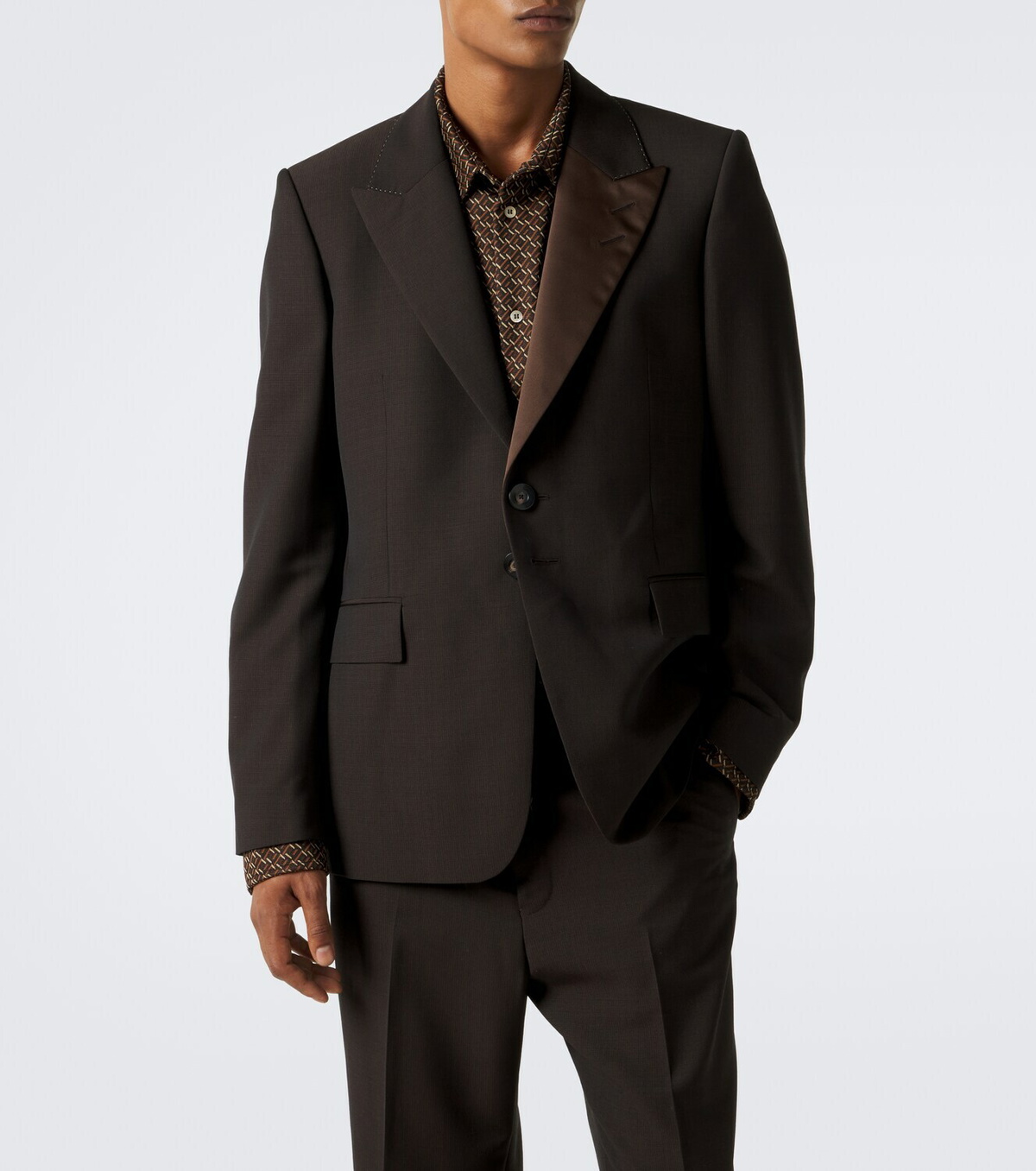 Wales Bonner Atto satin-trimmed virgin wool blazer