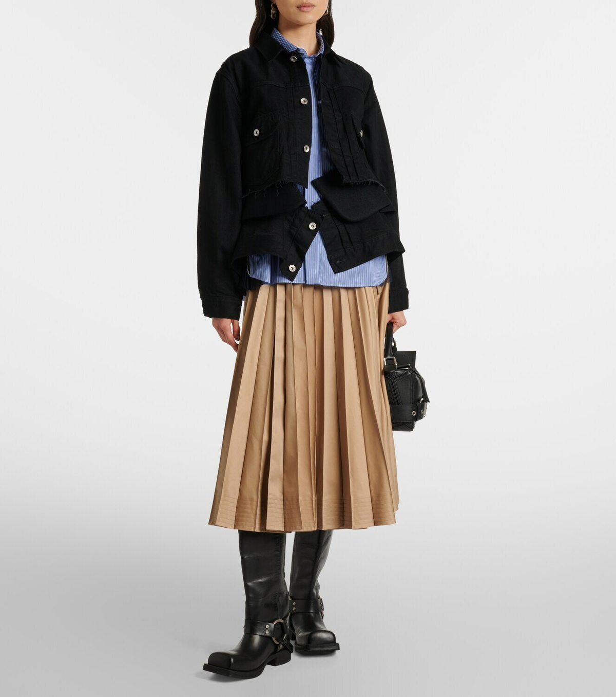 Sacai Layered denim jacket