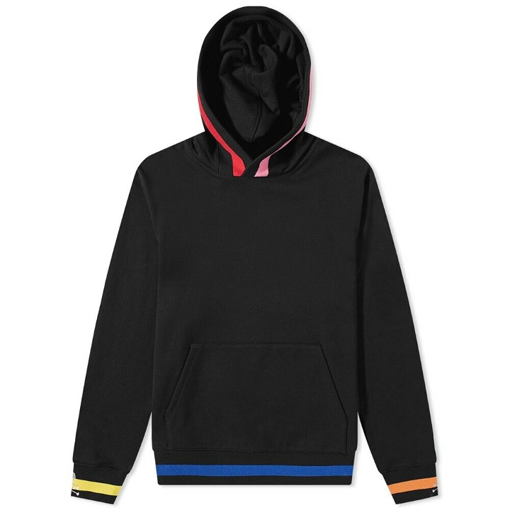 Photo: MASTERMIND WORLD Men's Colour Ribbed Hoody in Black