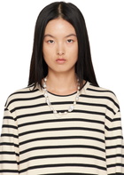Jil Sander Silver & Off-White Pearl Necklace