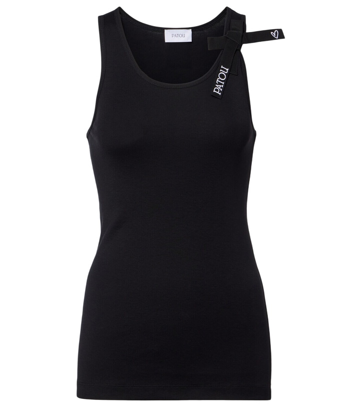 Photo: Patou Logo bow-detail cotton tank top