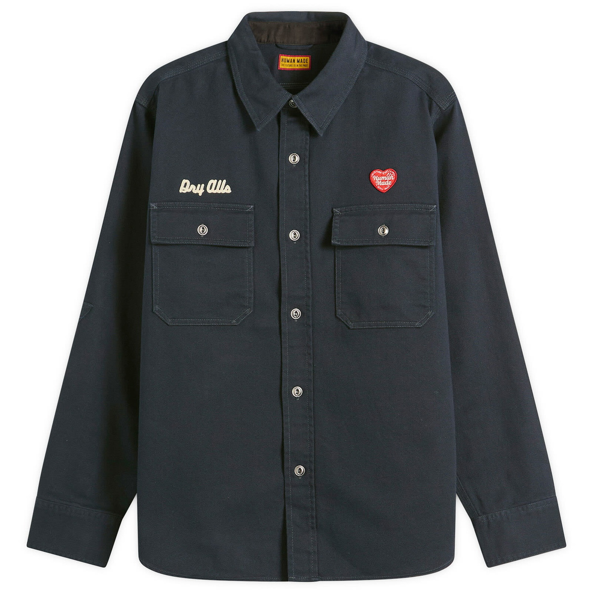 Human Made Men's Duck Short Sleeve Shirt in Olive Drab Human Made