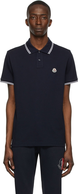 Photo: Moncler Navy Logo Polo