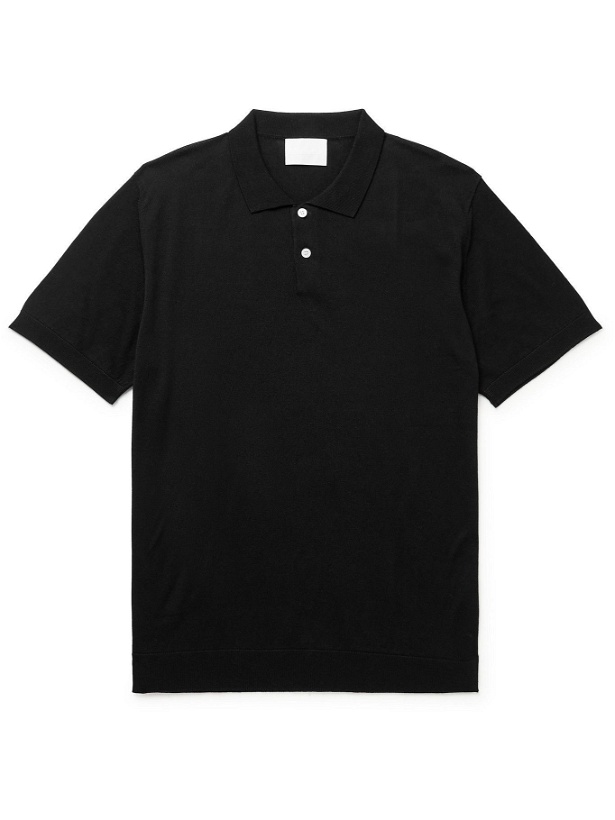 Photo: Handvaerk - Mercerised Pima Cotton Polo Shirt - Black