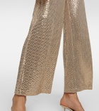 Dodo Bar Or Sequined high-rise wide-leg pants