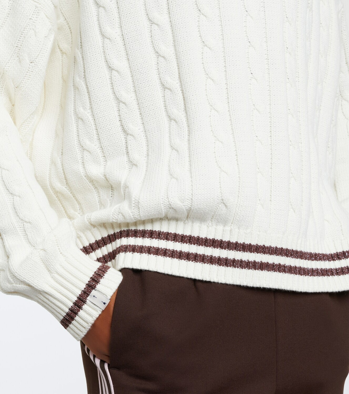 The Upside Millie cable-knit cotton sweater