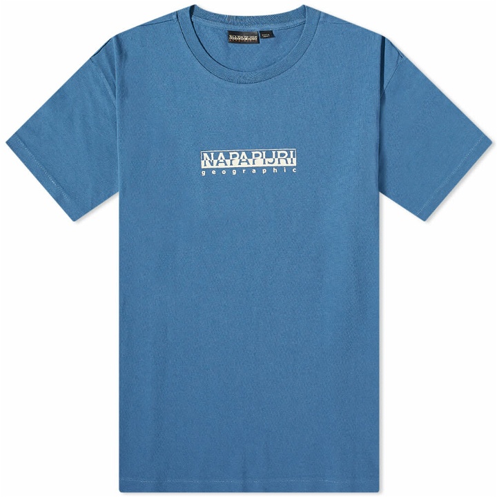 Photo: Napapijri Men's Sox Box T-Shirt in Blue Ensign