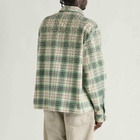 Amiri Men's Crystal Studded Western Flannel in Deep Teal