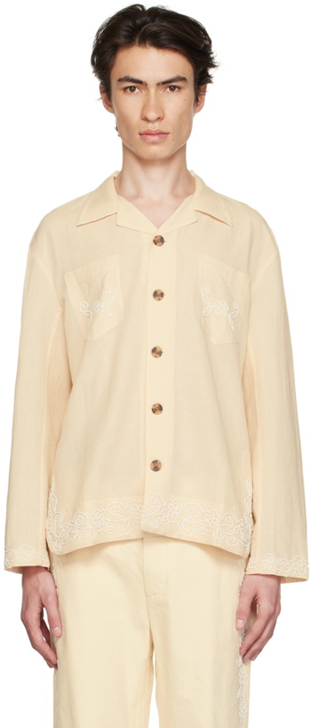 Photo: Bode Beige Jasmine Shirt