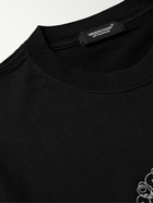 UNDERCOVER - Logo-Print Cotton-Jersey T-Shirt - Black