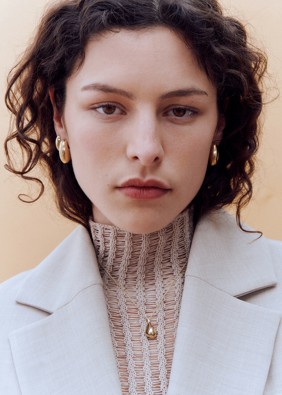 Otiumberg Fluid Pebble 14kt Gold Vermeil Necklace - One Size