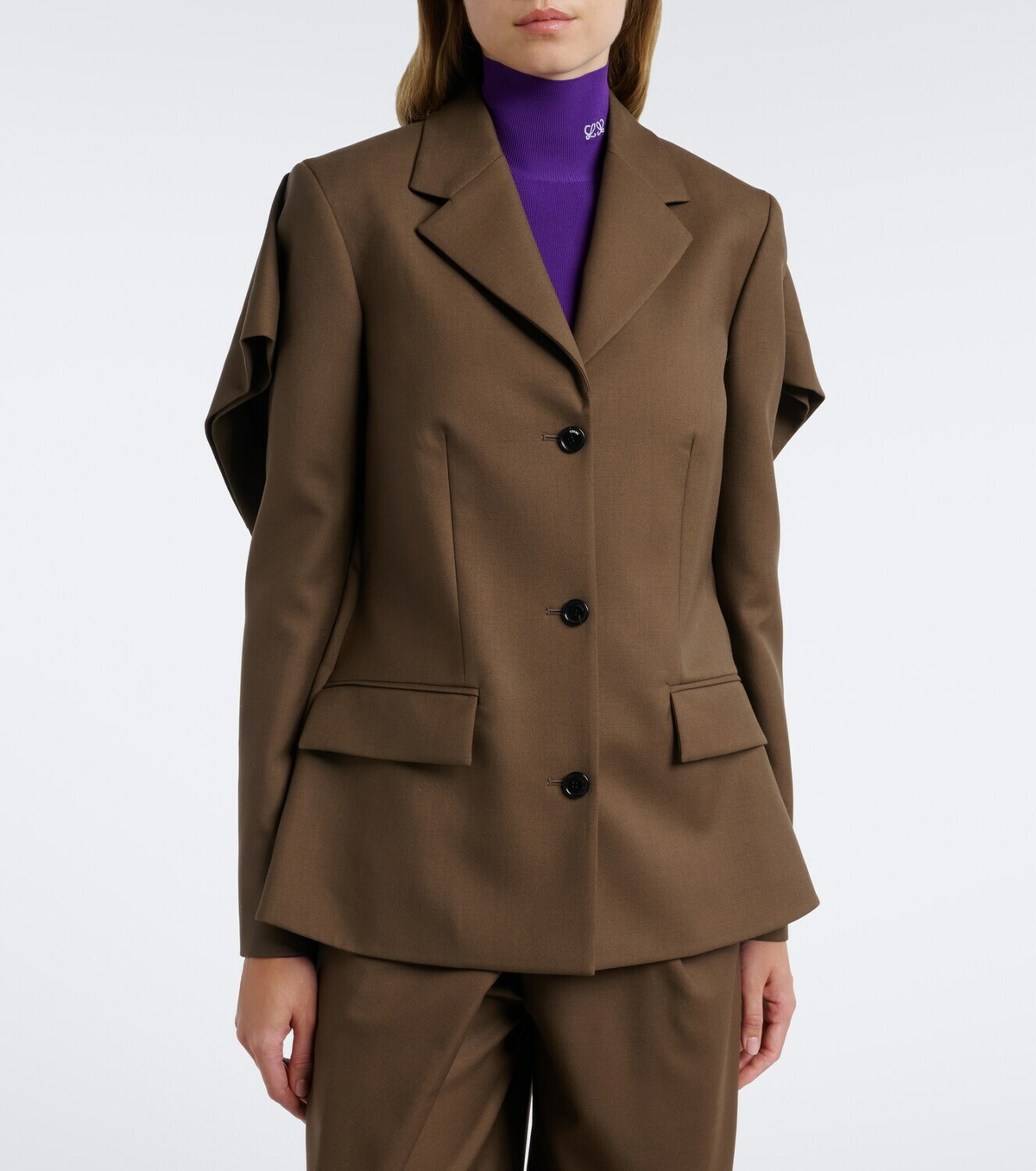 Loewe Caped wool blazer