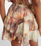 Marant Etoile Jocadia printed ruffled cotton skort
