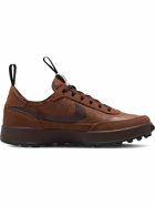 Nike - Tom Sachs General Purpose Rubber-Trimmed Suede and Mesh Sneakers - Brown