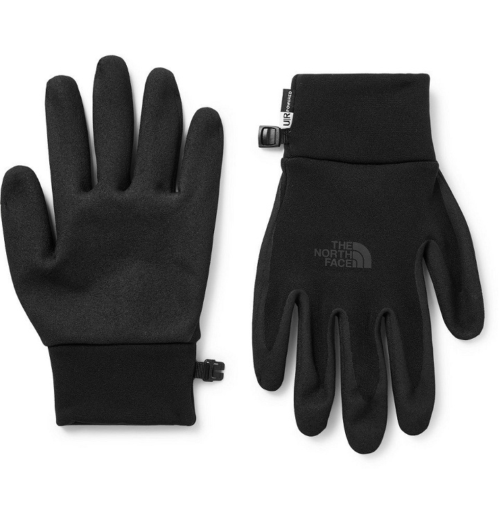 Photo: The North Face - Etip Grip and Tech-Fleece Gloves - Black