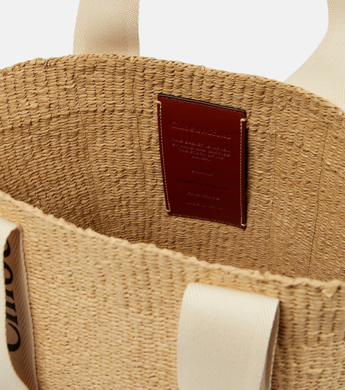 ◆完売前に◆【Chloe】x Mifuko WOODY ラージラフィアトート x Mifuko Woody Large raffia tote in neutrals - Chloe | Mytheresa