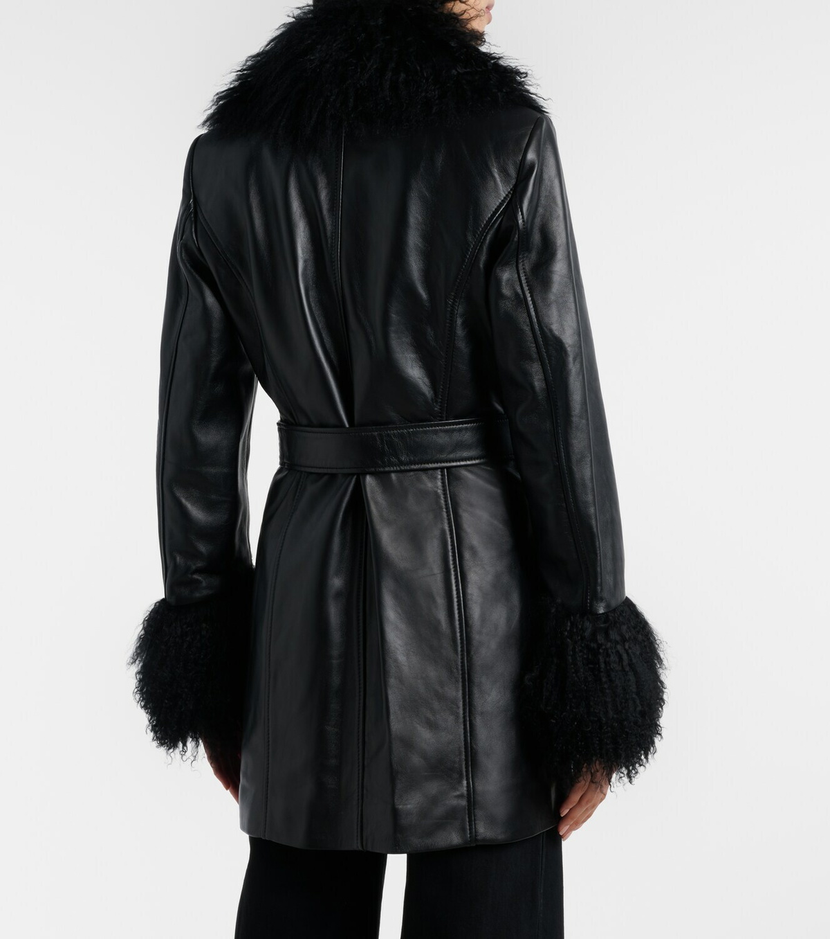 Nili Lotan Sefa belted leather jacket
