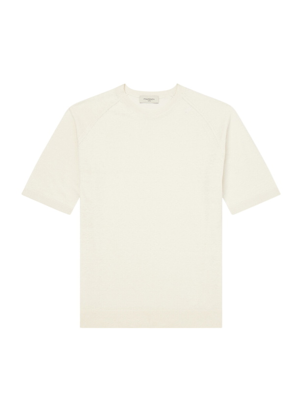 Photo: PIACENZA 1733 - Silk and Linen-Blend T-Shirt - Neutrals