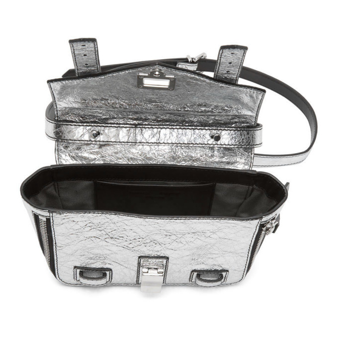 Proenza Schouler Silver Mini Zip PS1 Crossbody Bag Proenza Schouler