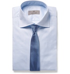 Canali - Light-Blue Slim-Fit Cutaway-Collar Striped Cotton-Twill Shirt - Men - Blue