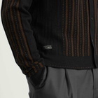 Percival Men's Appendix Long Sleeve Knitted Shirt in Black/Brown