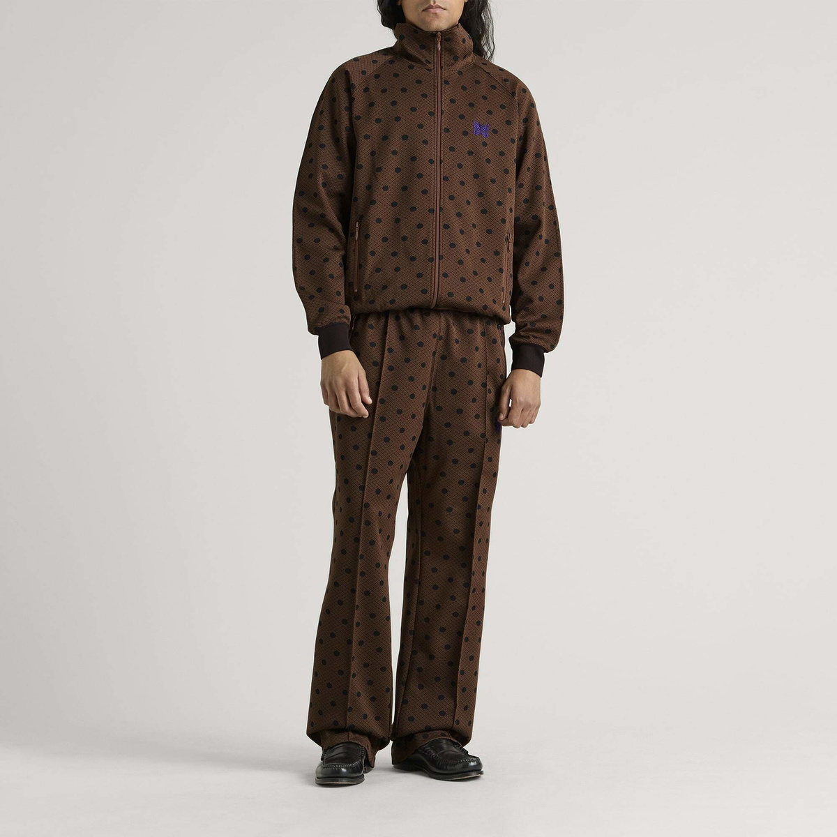 Needles Men's Poly Jacquard Track Jacket in Polka Dot
