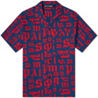 Palm Angels Broken Monogram Logo Bowling Shirt