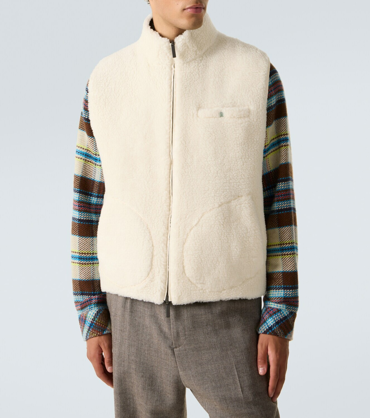God's True Cashmere Reversible cashmere and wool vest