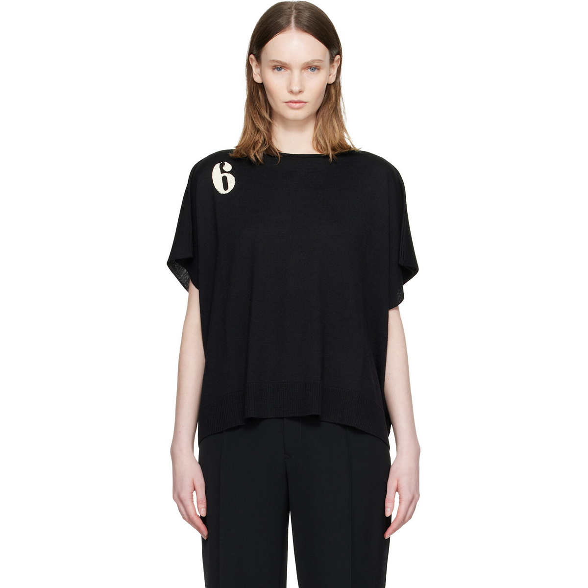 MM6 Maison Margiela Black '6' Top