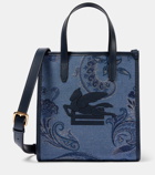 Etro Pegaso leather-trimmed shopper