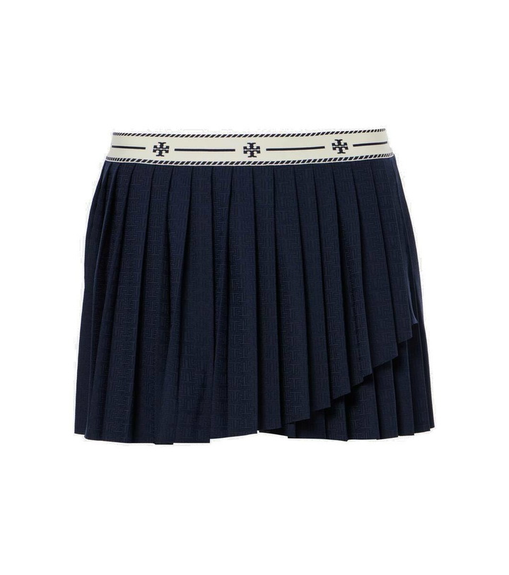 Photo: Tory Sport Pleated jacquard miniskirt