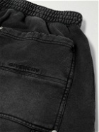 Givenchy - Wide-Leg Frayed Cotton-Jersey Shorts - Black