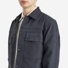 Café Mountain Men's Reverse Panel Workers Jacket in Washed Navy