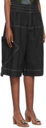 SC103 Black Cotton Shorts