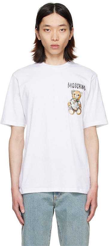 Photo: Moschino White Printed T-Shirt