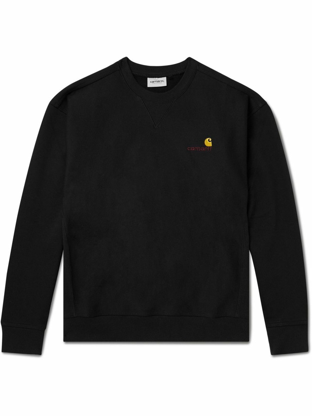 Photo: Carhartt WIP - Logo-Embroidered Cotton-Blend Jersey Sweatshirt - Black