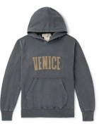 Remi Relief - Logo-Print Cotton-Fleece Hoodie - Gray