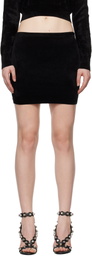 alexanderwang.t Black Logo Embossed Miniskirt